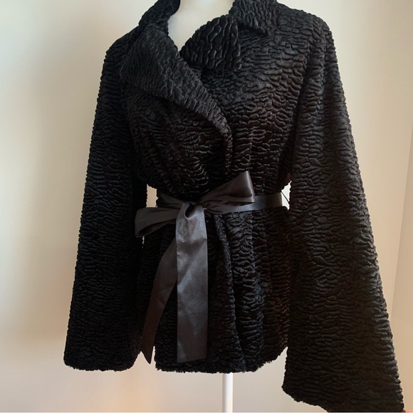 INC Black Petite Button Up Coat - Picture 4 of 9
